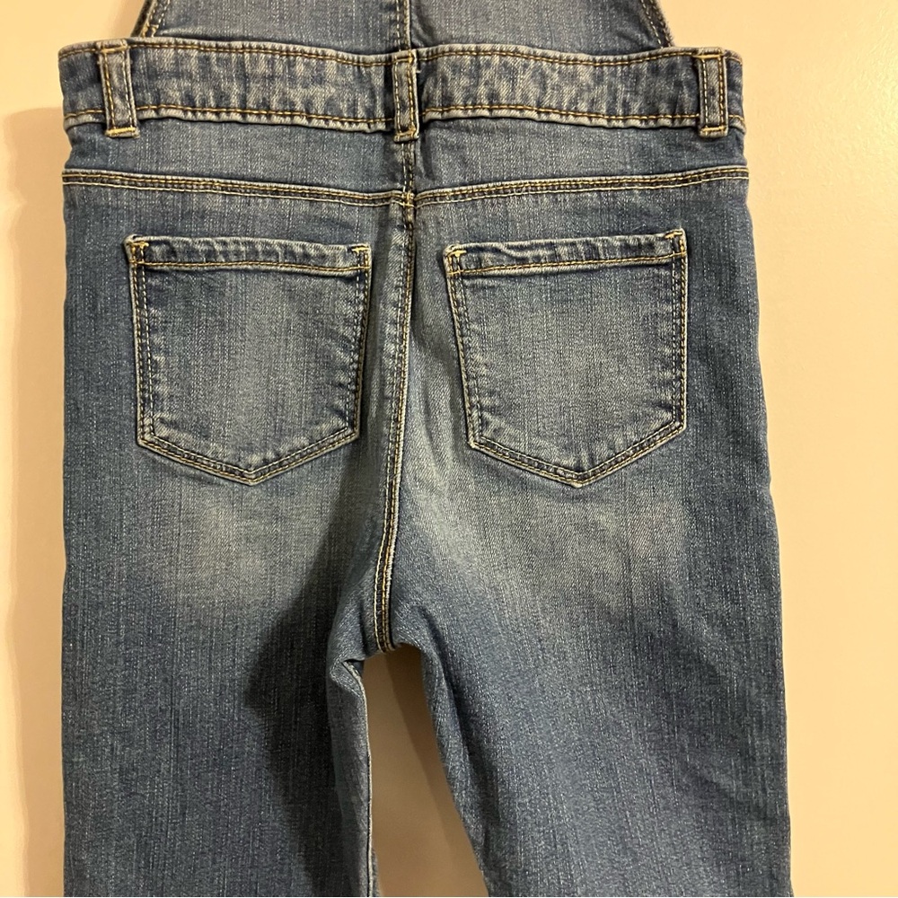 OshKosh denim overalls adjustable straps metal hardware vestbak Girls 4T - Picture 7 of 10